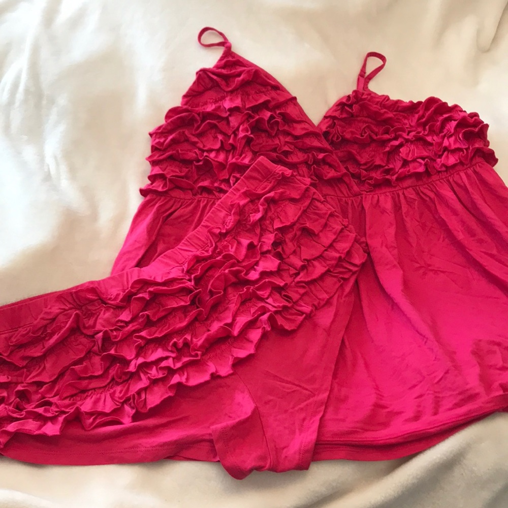 Ruffled tank and panties set